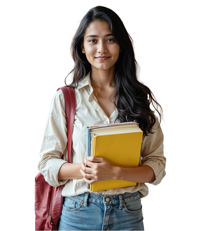 Student with books