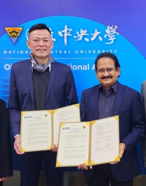 SRM TRP Engineering College in signing a Memorandum of Understanding (MoU) with National Central University at their esteemed campus in Taiwan.