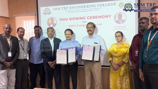 SISCO Energy Private Limited (Formerly Acoustics India Private Limited) and SRM TRP Engineering College.